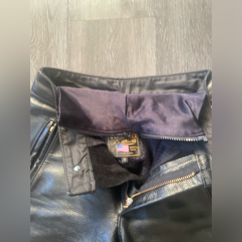 Vanson Leathers Black Leather Motorcycle Pants SIZE 8 - Picture 5 of 7